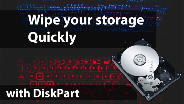 How to easily wipe a drive