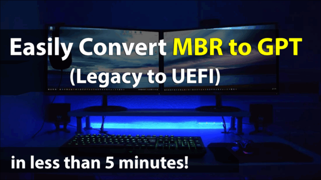 How to convert your storage from MBR to GPT