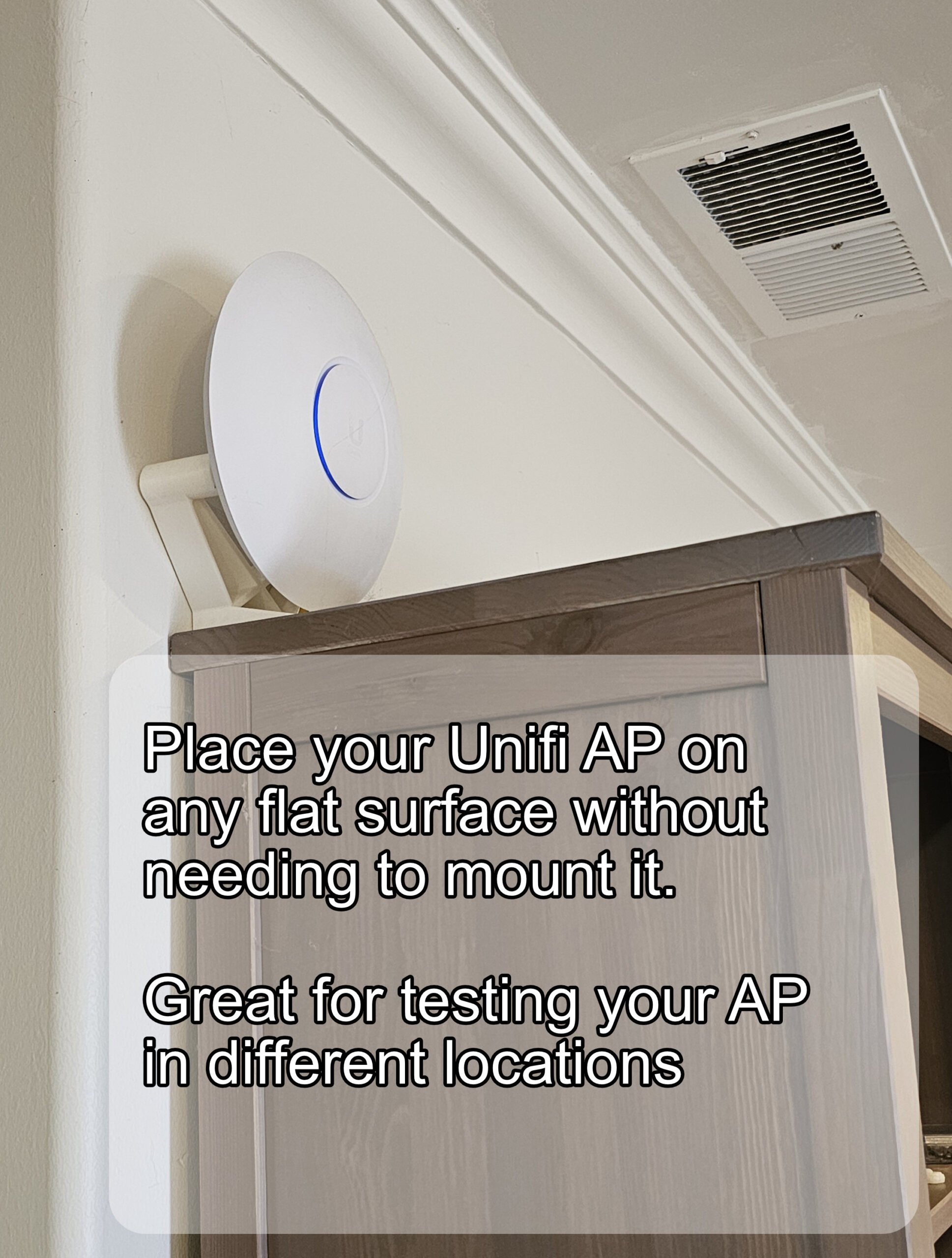 Unifi Ubiquiti Desk Shelf Stand for UAP-AC-PRO, HD, SHD & U6_Pro Tool Free - Image 6